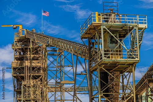 The industrial playground of the cement factory photo