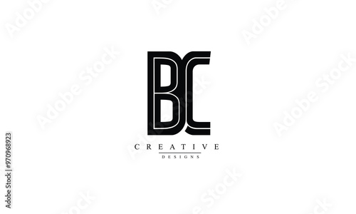 Alphabet letters Initials Monogram logo BC CB B C