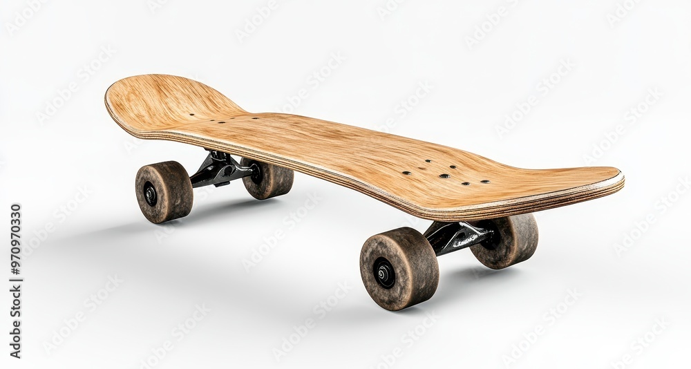 Skateboard clipart, element, 3D illustration, realistic, isolated on white background Skateboard clipart, element, 3D illustration, realistic, isolated on white background