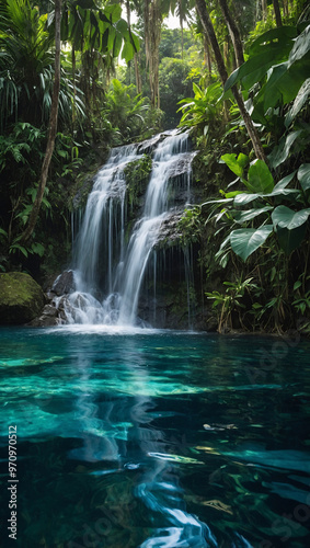  A jungle waterfall