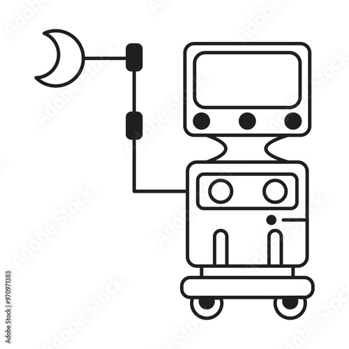 Medical equipment icon vector on white background