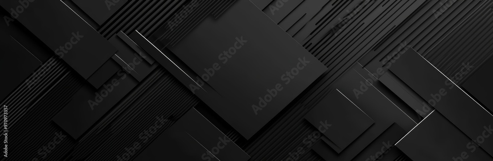 Abstract black technology background. Empty geometric 3d dark black background pattern design. Abstract black technology background. Empty geometric 3d dark black background pattern design.