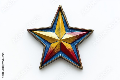 Druze Five-Pointed Colorful Star Symbol photo