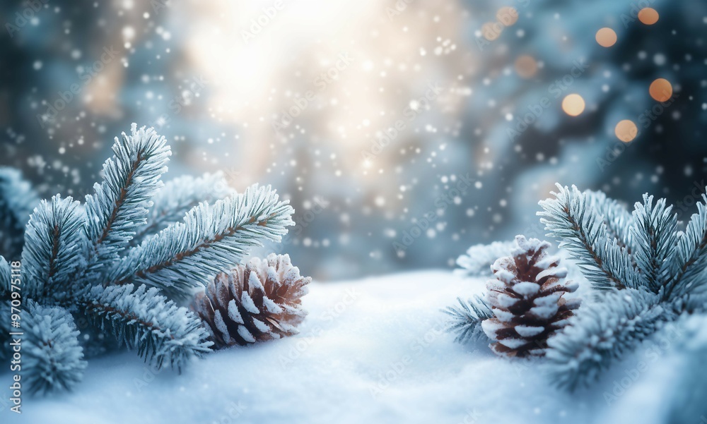 christmas tree in snow christmas tree in snow