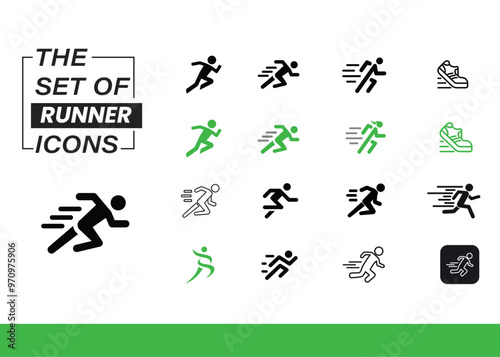SET OF RUNNER ICONS, RUNNER APP ICONS SHEET