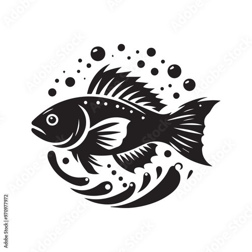 Creative Set Of A Fish Vector Design.