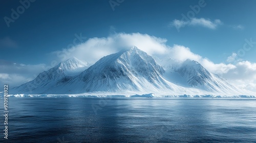 Snowy Mountains by the Sea