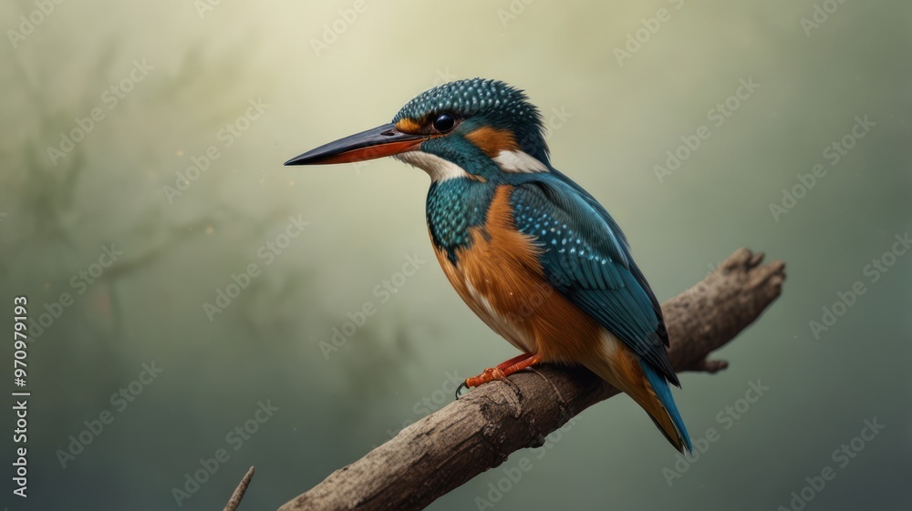Obraz premium Kingfisher perched on a branch