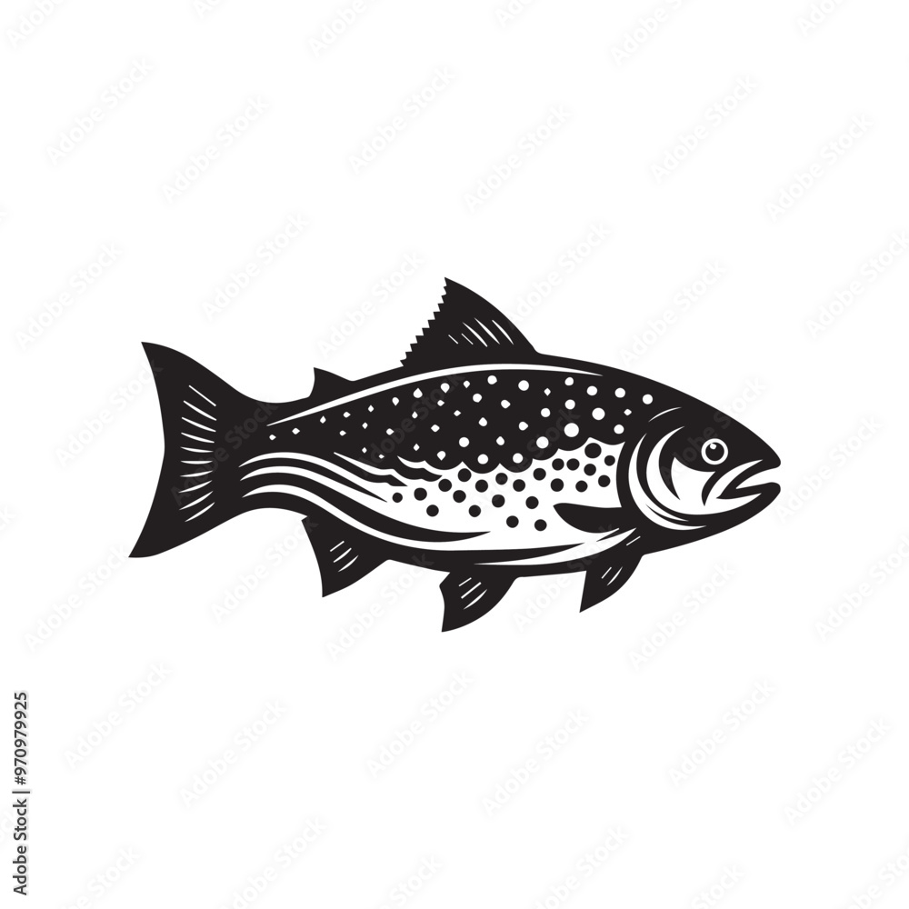 Fototapeta premium Creative Set Of A Fish Vector Design.