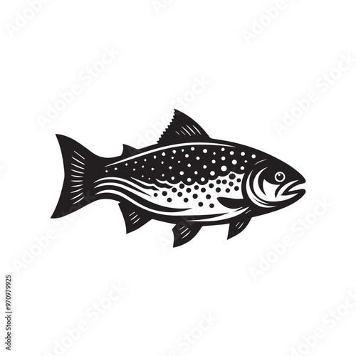 Creative Set Of A Fish Vector Design.