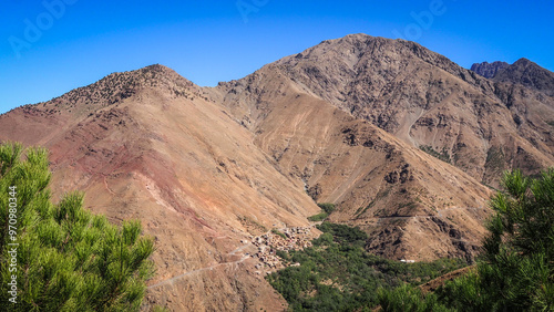 The landscape of Imlil Valley in Morocco