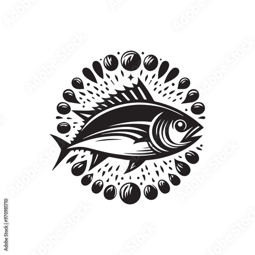 Creative Set Of A Fish Vector Design.