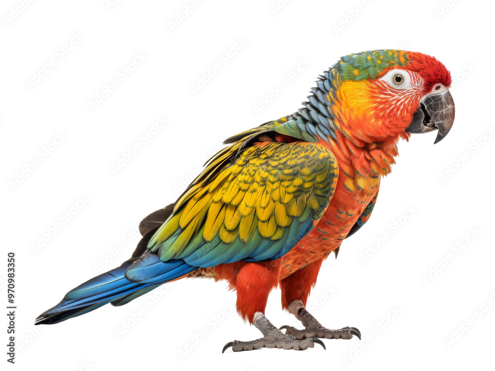 Realistic Parrot image on transparent background. Ai generated. Realistic Parrot image on transparent background. Ai generated.