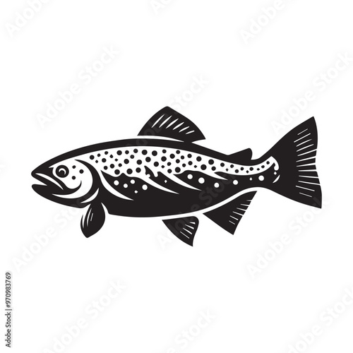 Creative Set Of A Fish Vector Design.