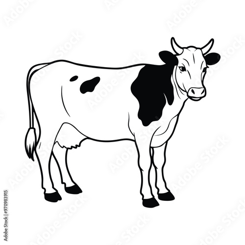 cow on white
