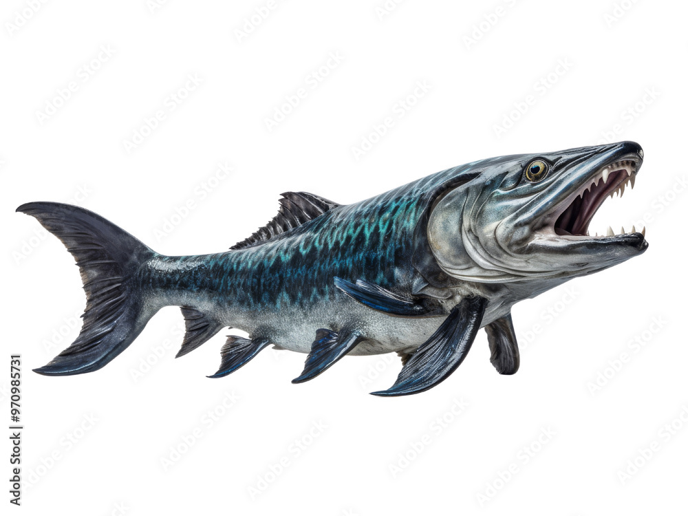 Naklejka premium Realistic fish image on transparent background. Ai generated.