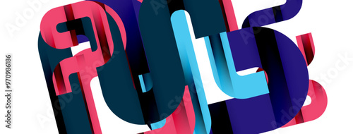 Lines, abstract letter style design background. Geometric vector Illustration For Wallpaper, Banner, Background, Card, Book Illustration, landing page