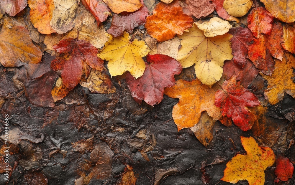 Autumn background texture. Leaves rainy clouds day.
Autumn background texture. Leaves rainy clouds day.