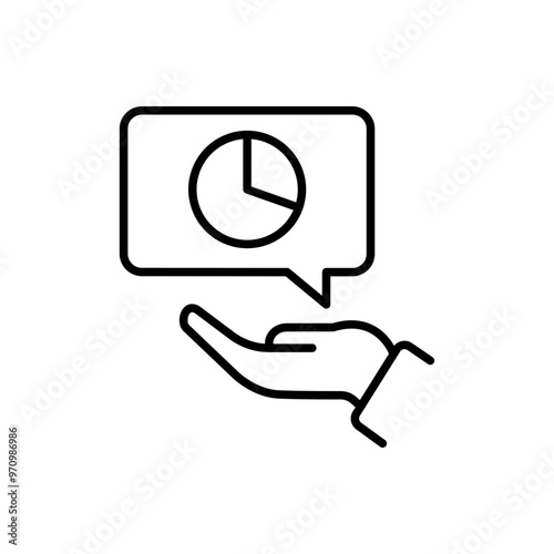 Consultant report outline icons, minimalist vector illustration ,simple transparent graphic element .Isolated on white background