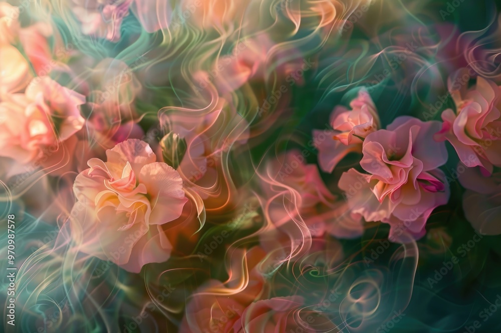 Abstract background with floral swirls Abstract background with floral swirls