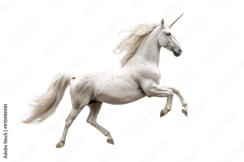 Realistic Unicorn image with a transparent background. Ai generated. Realistic Unicorn image with a transparent background. Ai generated.