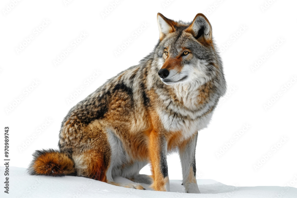 Realistic Wolf image with a transparent background. Ai generated. Realistic Wolf image with a transparent background. Ai generated.