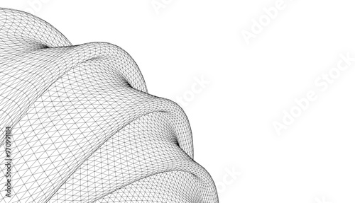 abstract buildings, architectural drawing 3d