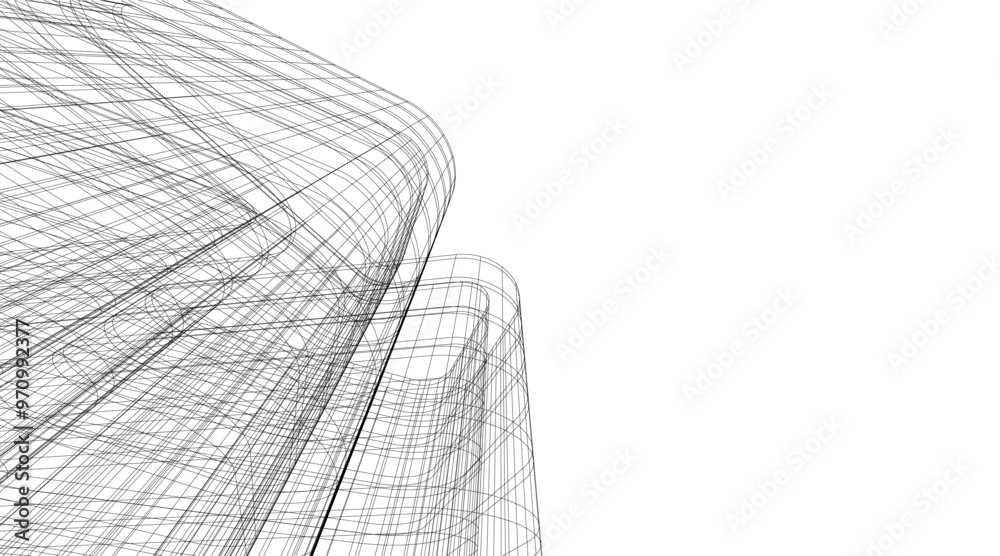Architectural drawing. Futuristic background vector illustration Architectural drawing. Futuristic background vector illustration