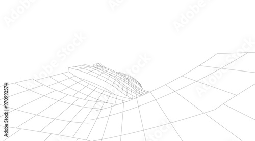 Architectural drawing. Futuristic background vector illustration