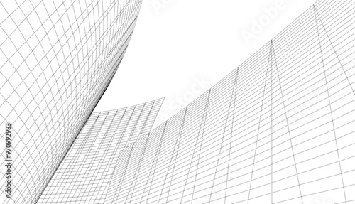 Architectural drawing. Futuristic background vector illustration