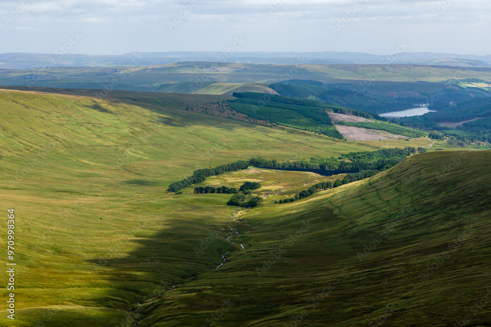 Neuadd Reservoir and hills in the Brecon Beacons National Park, Wales Neuadd Reservoir and hills in the Brecon Beacons National Park, Wales