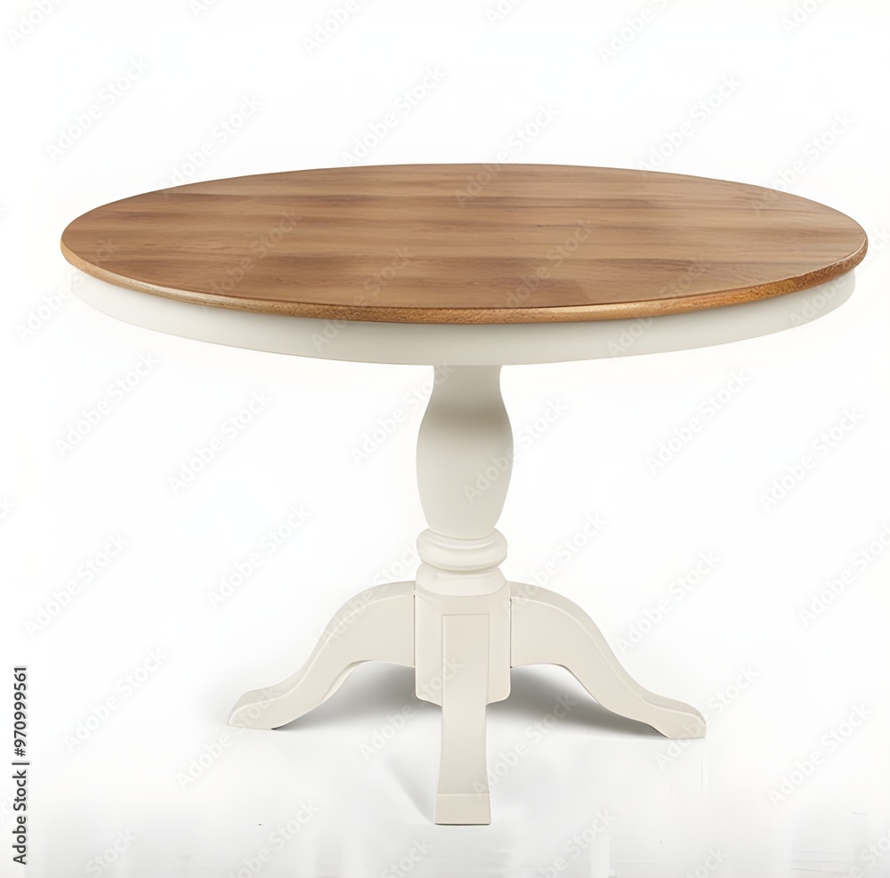 wood round table on white wood round table on white