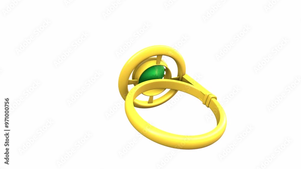 3D rendering of colorful toy rattle spinning in bright background 3D rendering of colorful toy rattle spinning in bright background