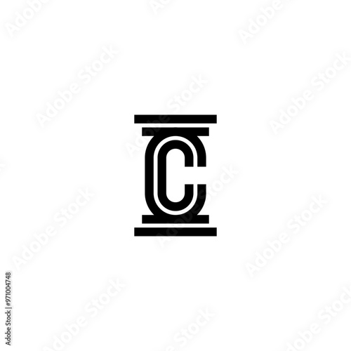 CREATIVE MODERN LOGO INITIAL C LAW FIRM VECTOR ILLUSTRATION