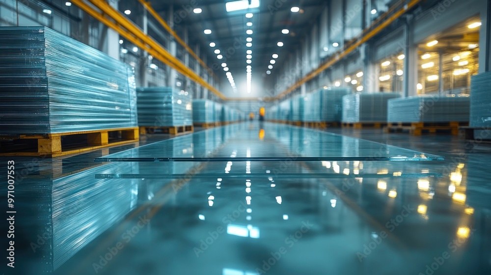 Glass Production Factory Floor Glass Production Factory Floor