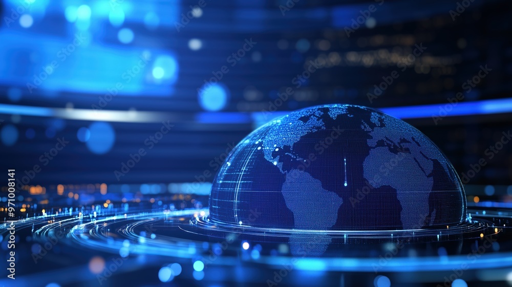 High-resolution global news broadcast background for media design High-resolution global news broadcast background for media design