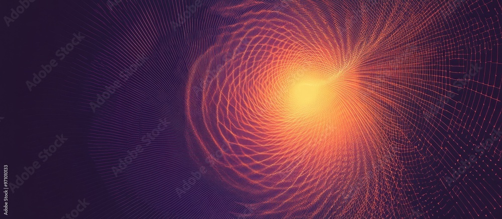 Abstract geometric element with concentric radial design emitting a sense of depth and dimension Abstract geometric element with concentric radial design emitting a sense of depth and dimension