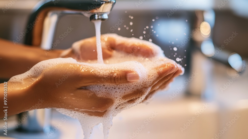 Close-up_of_hands_being_thoroughly washed Close-up_of_hands_being_thoroughly washed