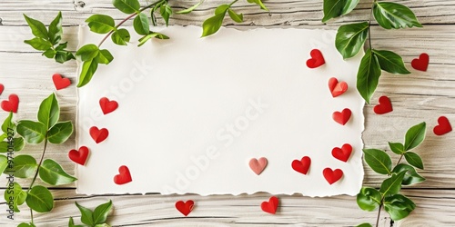 Wedding Invitation with Heart Decorations