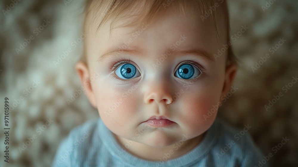 an Portrait of a serious and stern baby, capturing the intensity and charm of infant expressions. an Portrait of a serious and stern baby, capturing the intensity and charm of infant expressions.