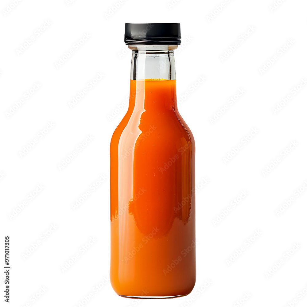 Bottle of carrot juice isolated on a transparent background Bottle of carrot juice isolated on a transparent background
