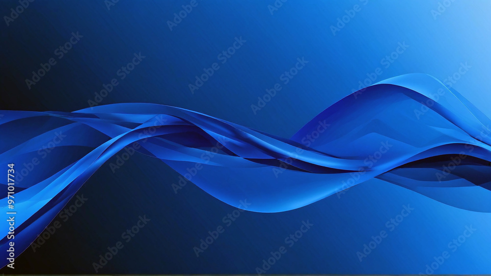 Naklejka premium Blue abstract background with wavy lines. Suitable for modern designs, website banners, social media graphics, and digital presentations.