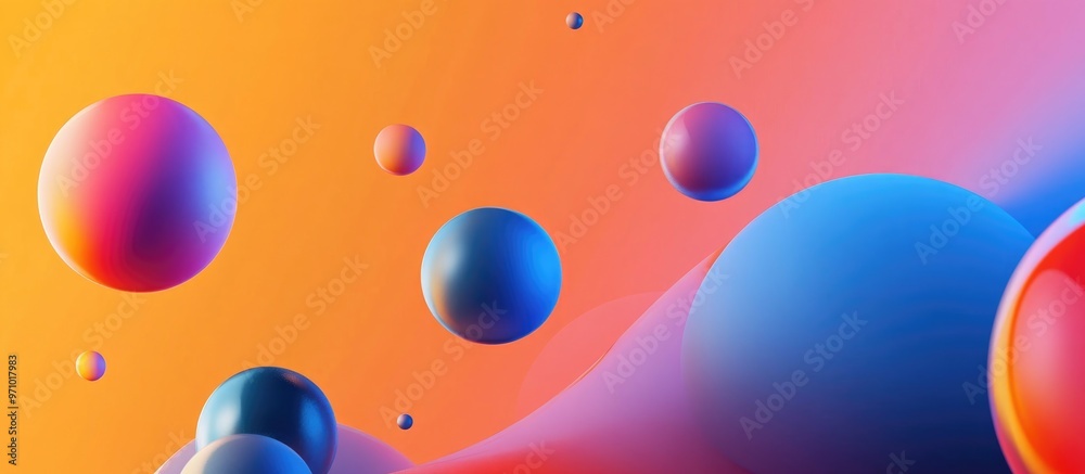 Creative Art Vibrant Space Color 3D Backdrop Background