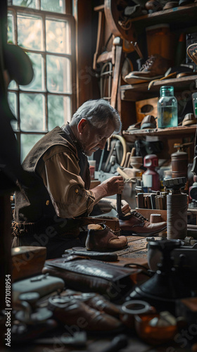 Wallpaper Mural Traditional Cobbler’s Workshop Torontodigital.ca