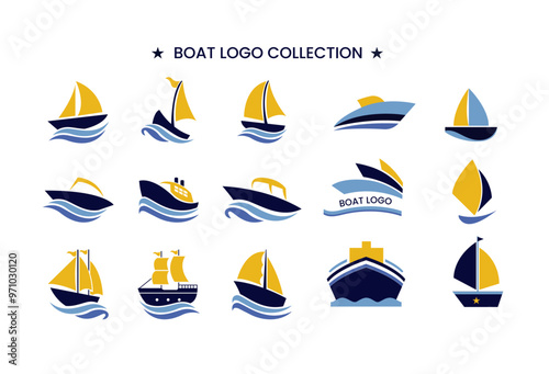 BOAT logo desing vector illustration