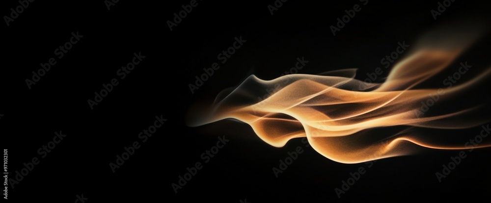 Obraz premium Dynamic flames on black background for dramatic design and visual concepts