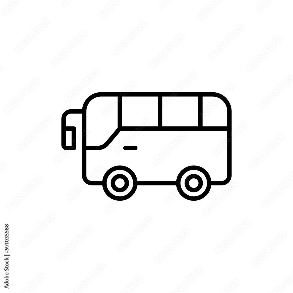 Bus outline icons, minimalist vector illustration ,simple transparent graphic element .Isolated on white background Bus outline icons, minimalist vector illustration ,simple transparent graphic element .Isolated on white background
