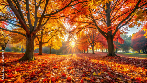 autumn trees in the park