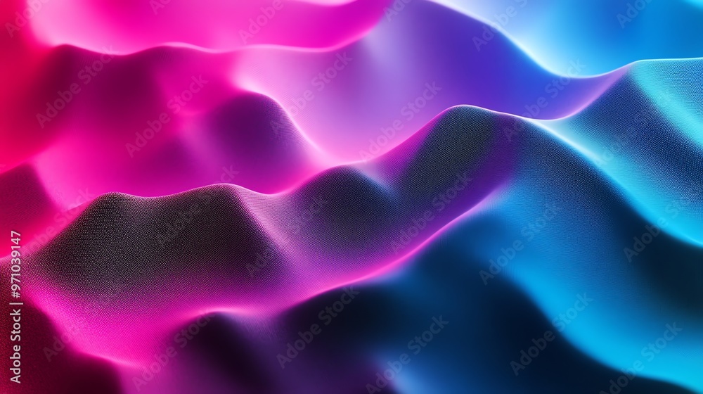Abstract background with colorful wavy lines and a gradient.