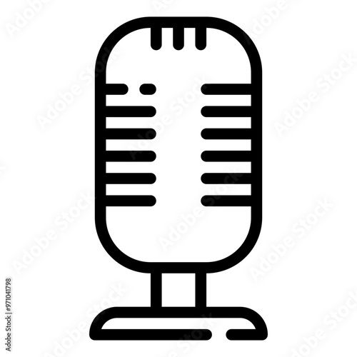 Microphone Icon in Line Style